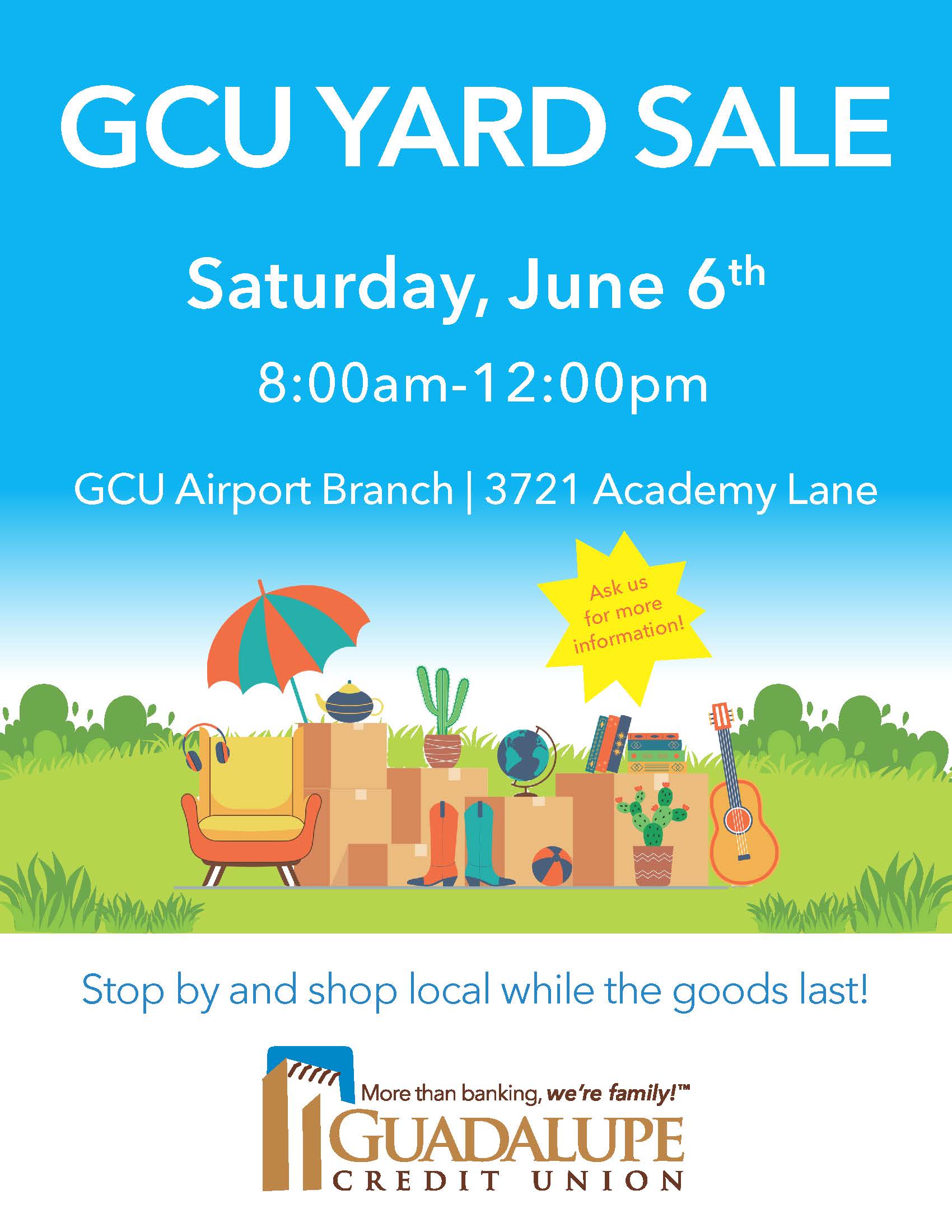 GCU Yard Sale - June 6th 8:00AM-12:00PM